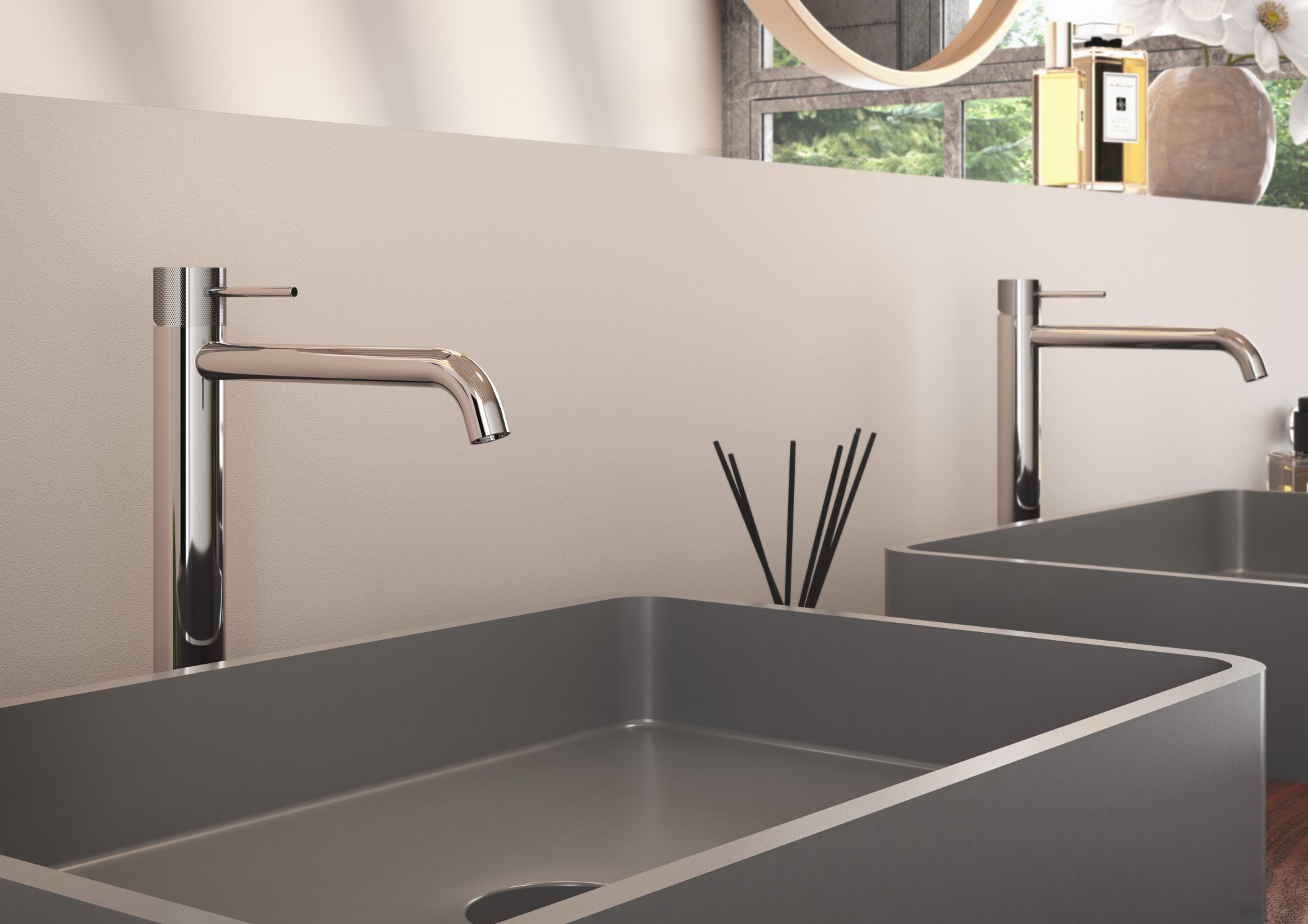 LAB 3.0 – Lavabo alto doppio – chrome